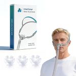 CPAP Nasal Pillow Mask Compatible with AirFit P10, 3 Sizes (S/M/L), Improved Seal Pillows, More Elastic Headgear, Lightweight & Quiet Vent for Sleep Apnea