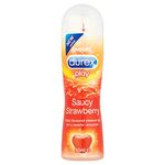 Durex Saucy Lubricant, 50 ml, Strawberry Flavoured