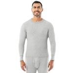 Indera Men's Traditional Long Johns Thermal Underwear Top, HeatherGrey, Small