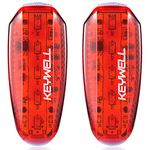 KEYWELL USB Rechargeable LED Safety Lights (2 Pack) - Clip on Strobe Running Lights for Runners, Joggers,Walkers,Kids,Dogs,Bike Tail Lights - High Visibility Accessories for Reflective Gear (Red)