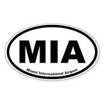 CafePress Miami International Airport Oval Sticker Oval Bumper Sticker, Euro Oval Car Decal