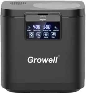 Growell Electric Composter for Kitchen, 4L Countertop Compost Bin with Carbon Filters, Visible Window, Auto-Clean, Quiet & Long-Life Upgraded Brushless Motor, Indoor Food Waste Composting Machine