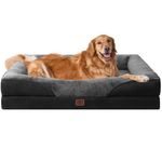 EHEYCIGA Orthopedic XL Dog Bed for Large Dogs, 106cm Extra Large Memory Foam Dog Couch with Sides and Waterproof Liner, XLarge Pet Sofa with Washable Removable Cover and Non-Slip Bottom,