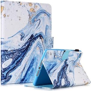 iPad Mini Case, Mini 4 Mini 5 Case Mini 2 Mini 3 FANCITY PU Leather Smart Wake Sleep Case with Kickstand Card Slot Pen Holder for iPad Mini 1/2/3/4/5, Blue Sand