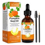 Organic Pumpkin Seed Oil, 100% Pure Cold Pressed Pumpkin Seed Oil for Hair Growth, Boost Hair Growth for Eyelashes, Eyebrows & Dry Damaged Hair, Moisturizer Face, Hair, Body & Skin Care (1PCS)