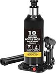 BIG RED AT91003BB Torin Welded Hydraulic Bottle Jack for Car Auto Repair and House Lift, 10 Ton (20,000 lb) Capacity, Black