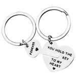 Enkrio Couple Keychain 2PCS Couple Gifts Keychain for Boyfriend Him Her Matching Keychain Set Valentine's Day Birthday Keychain Gifts