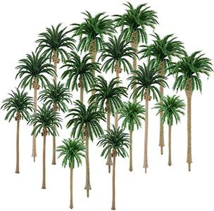 30 Pieces Model Coconut Palm Tree Scenery Model Tree Mixed Model Trees for Model Train Railway Architecture Diorama DIY Scenery Landscape (Style 2)