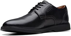 Clarks Men's Malwood Lace Oxford, Black Leather, 8 US