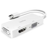 TechRise 3 in 1 Mini DisplayPort to HDMI/DVI/VGA Adapter With HDMI 4K High Resolution, Compatible for MacBook Air 2010-2017, MacBook Pro 2010-2015,Mac Mini 2010-2014, Surface pro 1 2 3 4