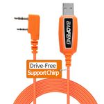 BAOFENG USB Programming Cable PL2303 Support Chirp Ham Radio for UV-5R BF-F8HP 5RM UV-17R BF-888S UV-21R GMRS GM-15PRO UV-5G Plus AR-152 TIDRADIO TD-H3 8 Quansheng UV-K5 GM-5RH (Orange)