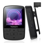 YOTON MP3 Player with Bluetooth 5.2, 32GB Large Storage, Mini HiFi-Music Player with Sports Clip, Independent Volume Botton, FM Radio, Earphones included