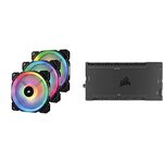 Corsair LL Series LL120 RGB Fan 3 Pack with Lighting Node Pro + iCUE Commander CORE XT
