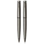 Scrikss 0.7mm Mechanical Lead Pen Pencil & Ball Point Pen Set Carbon Grey Brass Body Honour 38 Series Gift Pen Set Modern & Elegant Pen Ideal for Gifting Office Home