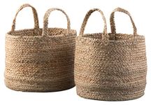 Signature Design by Ashley Ashley Furniture Signature Design - Brayton Baskets - Set of 2 - Casual - Jute - Natural Color