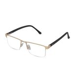 Opticals Zone - Progressive Reading Glasses in Golden & Black Frame For Men & Women, Unisex Power Available +1.00 +1.25 +1.50 +1.75 +2.00 +2.25 +2.50 +2.75 +3.00 (+1.00)