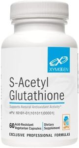 XYMOGEN S Acetyl Glutathione - Superior Absorption Acetylated Glutathione Supplement with Stomach Acid-Resistant Capsules - Healthy Aging, Cellular, Antioxidant + Immune Support (60 Capsules)