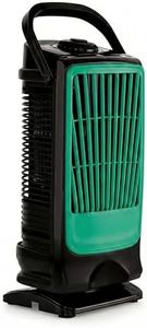 Ekvira Aura High Speed Cooling Fan NEW | Tower Fan | 120° Oscillation | 3 Speed Single-Knob Control | Bladeless Safe Design | 1 Year Warranty | Portable Table Fan for Home Office Kitchen | Black Green