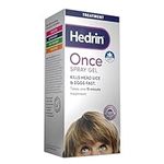 Hedrin Once Spray Gel, Fast, No Fuss Lice & Nit Treatment, Kills Head Lice & Eggs in 5 Minutes, Clinically Tested, Suitable for Adults & Children, 1 x 100ml (4 x 25ml Treatments)