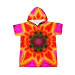 Chickwin Tie Dye Hooded Towel for Kids, Children's Unisex Hooded Poncho Bath Towel,Light Weight Microfiber Absorbent Bathrobe for Swimming Beach Surf, 2-13 Years Old (Tie Dye 5,L)