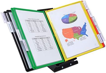 Ultimate Office SwitchFile Reference Organizer Displays Both Landscape or Portrait Documents, Desk or Wall Mount, Featuring, 10 EZ-Load Pockets to Hold 20 Sheets of Paper (Colored Pockets)