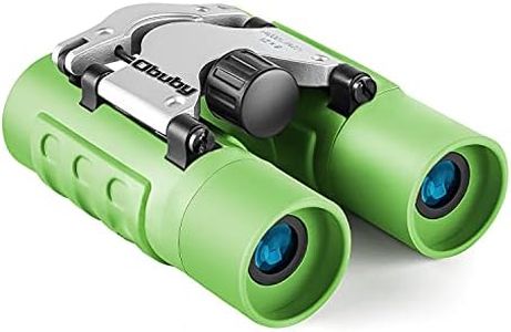 Obuby Real Binoculars for Kids Gifts for 3-12 Years Boys Girls 8x21 High-Resolution Optics Mini Compact Binocular Toys Shockproof Folding Small Telescope for Bird Watching,Travel, Camping, Light Green