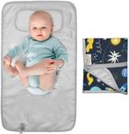 HAMUR HOME Portable Baby Changing Pad – Waterproof, Foldable & Lightweight Travel Mat – Soft & Machine Washable Diaper Changer – Compact & Durable (Space)