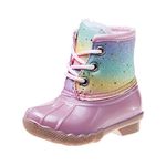 Josmo Unisex-Child Snow Boots Rain, Pastel Multi, 2 US Big Kid