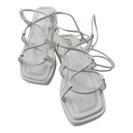 Zish Store Women's Platform Tie Me Up Sandal | Cross Ankle Strap Summer Shoes | Ankle Wrap Wedges Strap Heels | Open Toe Heels Sandals For Girls | White |3 UK