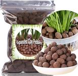 Expanded Clay Pebbles 2L, 8mm-14mm Clay Balls for Plants, Organic Plant Grow Media, Porous Stones for Hydroponics, Drainage, Decoration, Aquaponics, and Other Gardening Essentials