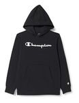 Champion Children and Teen's Legacy American Classics Ultra Light Powerblend Terry Logo Hooded Sweatshirt, Black, 3-4 Years