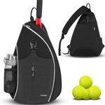 Ytonet Tennis Bag, Tennis Racket Bag Crossbody Water Resistant for Men Women, Holds Tennis Badminton Squash Rackets, Pickleball Paddles Set, Racquets, Balls and Other Outdoors Sports Accessories