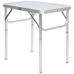 Trespass Trestles Aluminium Portable Folding Camping Table Adjustable Height