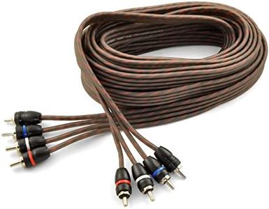 The Wires Zone 17ft 4-Channel Male to Male OFC Twisted Pair RCA Cable for Car or Home Audio