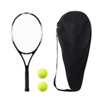 27 Inch Speed Tennis Racket for Adults Ultralight Tennis Racquet with 2 Balls Carry Case