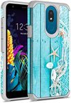 LG Escape Plus Case, LG Arena 2 Case, LG Journey LTE Case, Rosebono Slim Hybrid Graphic Fashion Cute Colorful Silicone Skin Cover Armor Case for LG K30 2019 (Starfish)