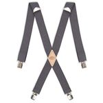 Dickies Men's Big and Tall 1-1/2 Solid Straight Clip Suspender, Charcoal, Extended Size