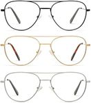 3-Pack Retro Aviator Reading Glasse