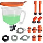 Sutekus No-Spill Coolant Funnel Kit with Valve Coolant Refill Funnel Set Radiator Funnel Bleeder Kit with Universal Adapters