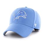 47 NFL Detroit Lions MVP Unisex Baseball Cap, Adjustable Hook & Loop Strap, Team Logo, Colour Blue Raz