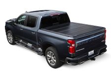 LEER HF650M Quad-Folding Truck Bed Tonneau Cover, Fits Chevy Silverado and GMC Sierra, Years 2019-2025, 5'8" Truck Bed, Black