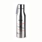 Cello Refresh Vacuum Insulated Flask 750ml | Hot and Cold Water Bottle with Screw Lid | Double Walled Stainless Steel Bottle for Travel, Home, Office, School | Steel Thermos 1L, Silver