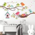 Colorful Robin Bird Wall Sticker, C