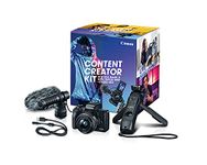 Canon EOS M50 Mark II Content Creator Kit, Mirrorless 4K Vlogging Camera Kit Includes EF-M 15-45mm Lens, Tripod Grip, Stereo Microphone Black