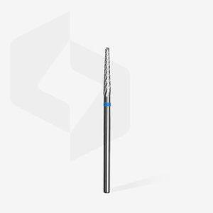 STALEKS PRO Expert Carbide Nail Drill Bit (Cone, Blue, 2.3mm Head / 14mm WP) – Medium Hardness for Artificial Nail Correction & Skin Processing in Hardware Manicure/Pedicure