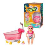 BABY born Minis Playset Bathtub with Amy 906101 - 6.5cm Doll with Exclusive Accessories and Moveable Body for Realistic Play - Suitable for Kids From 3+ Years