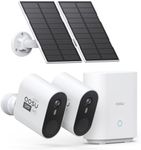 AOSU 3K/5MP Solar Security Cameras Wireless Outdoor, Ultra-Wide-Angle, Cam-to-Cam Track & Sync, Home Security System with Color Night Vision, Spotlight Smart Alarm, No Subscription, 2.4G & 5G WiFi