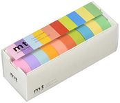 Kamoi Processing Paper, Masking Tape, mt, 10 Color Set, 0.6 inches (15 mm) x 23.4 ft (7 m), Bright Color 2 MT10P003R