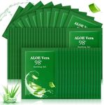 Siifert 60 Pcs Aloe Vera Gel Bulk Aloe Vera Gel for Sunburn Relief 98% Organic Aloe Vera Gel Travel Size Natural Moisturizer Pure for Face Body and Hair Soothing Aloe Face Moisturizer