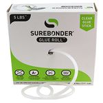 Surebonder RR-77 Full Size 77 ft. Clear All Temperature Hot Glue Stick Roll/Rope for Continuous Gluing, 7/16" x 77' - 5 lb Box